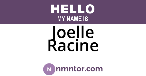 Joelle Racine