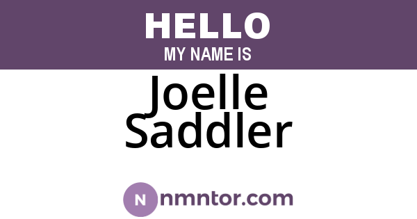 Joelle Saddler