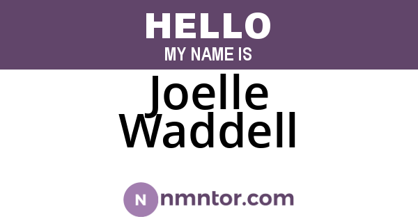 Joelle Waddell