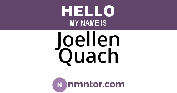 Joellen Quach