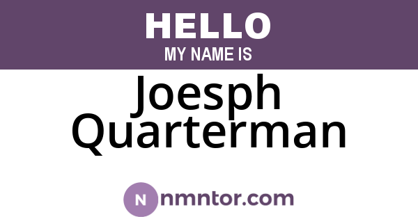 Joesph Quarterman