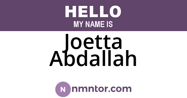 Joetta Abdallah