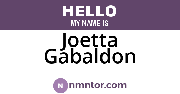 Joetta Gabaldon