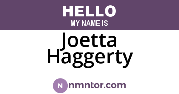 Joetta Haggerty