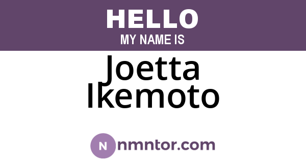 Joetta Ikemoto