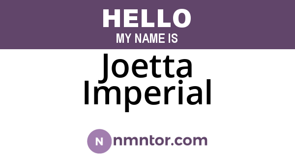 Joetta Imperial