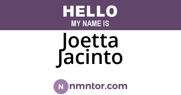 Joetta Jacinto