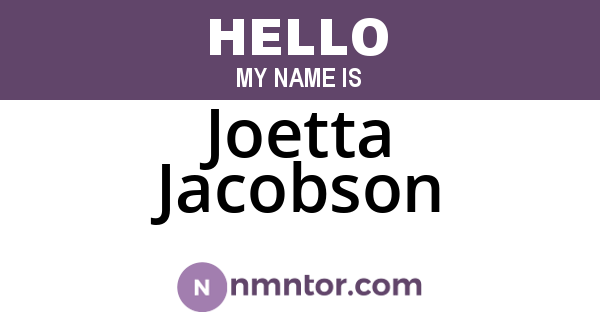Joetta Jacobson