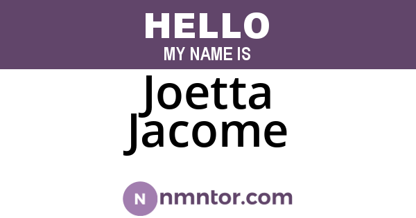 Joetta Jacome