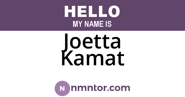 Joetta Kamat
