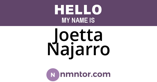 Joetta Najarro