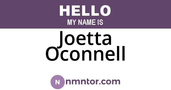 Joetta Oconnell