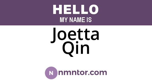 Joetta Qin