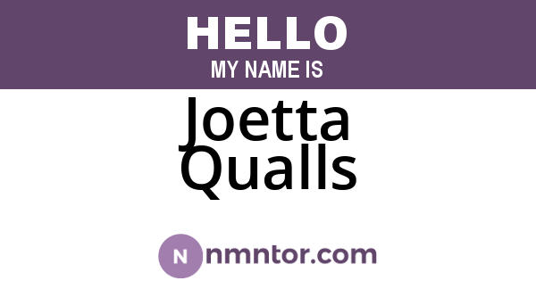 Joetta Qualls