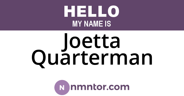 Joetta Quarterman