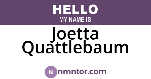 Joetta Quattlebaum