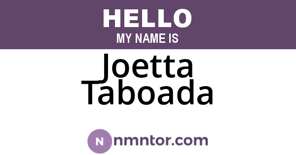 Joetta Taboada