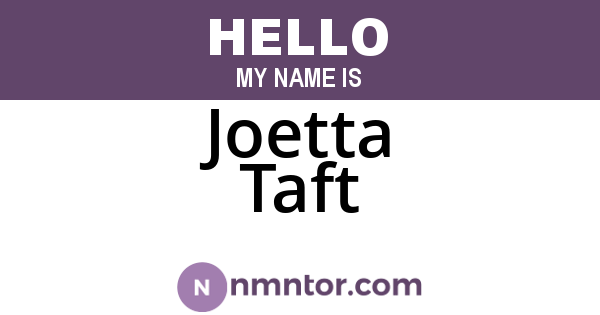 Joetta Taft