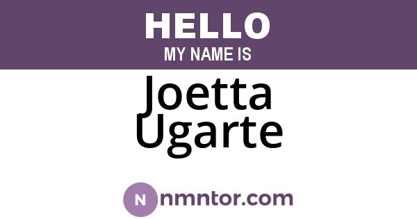 Joetta Ugarte