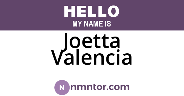 Joetta Valencia