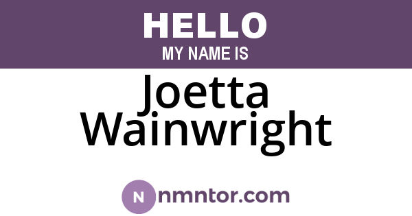 Joetta Wainwright