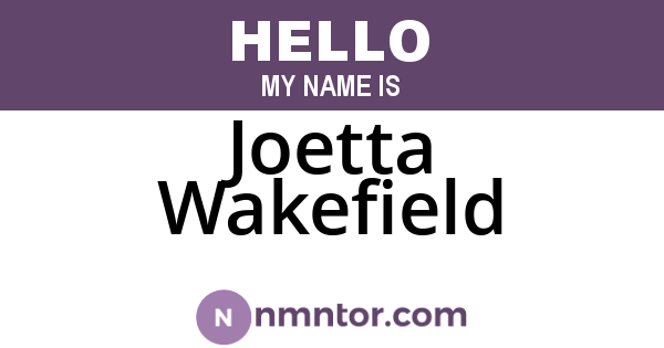 Joetta Wakefield