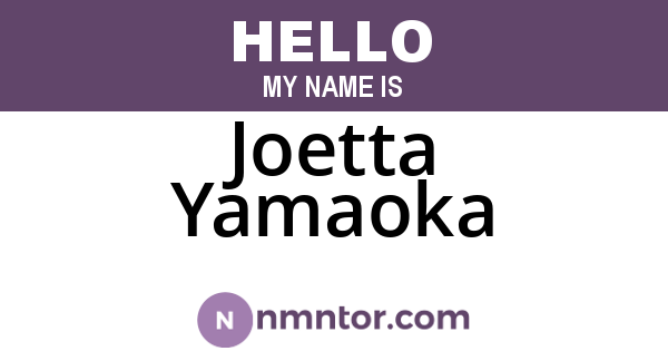 Joetta Yamaoka