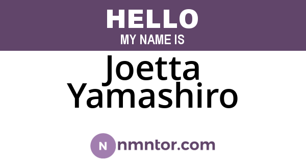 Joetta Yamashiro