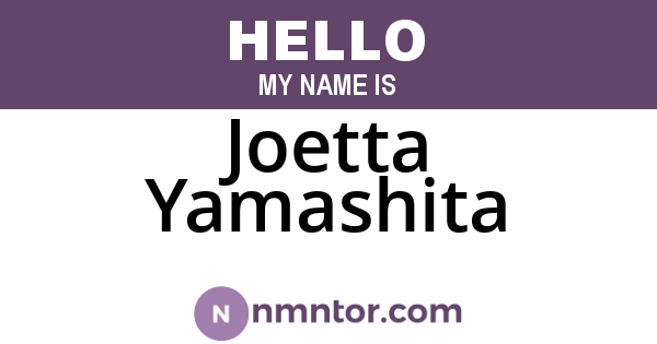Joetta Yamashita