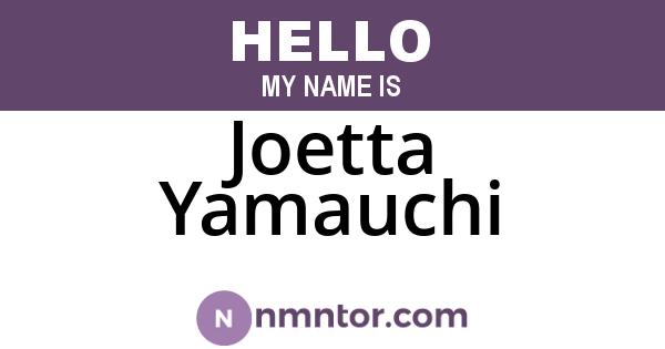 Joetta Yamauchi