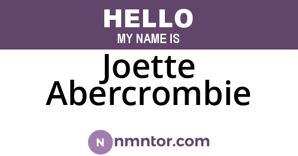 Joette Abercrombie