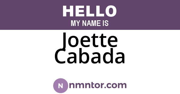 Joette Cabada