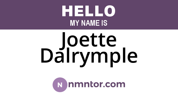 Joette Dalrymple