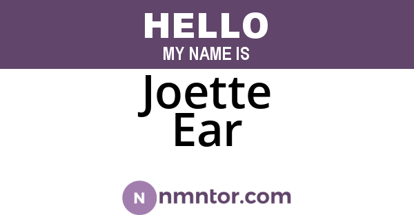 Joette Ear