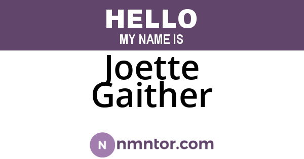 Joette Gaither