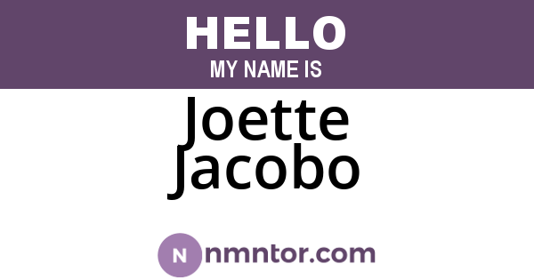Joette Jacobo