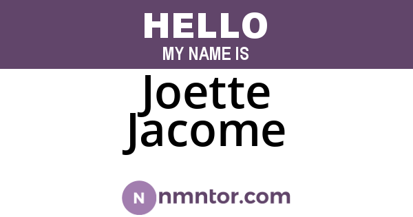 Joette Jacome