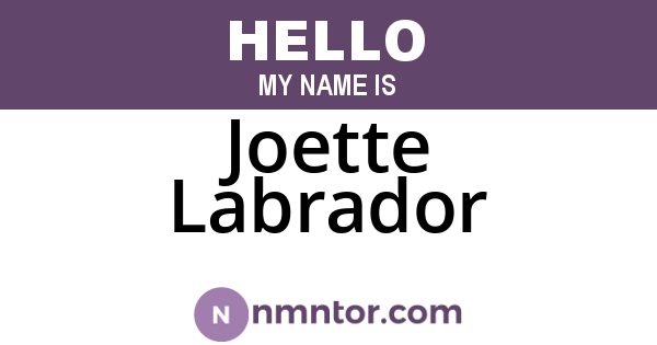 Joette Labrador