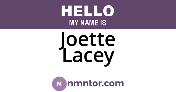 Joette Lacey