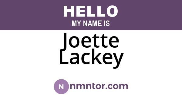 Joette Lackey