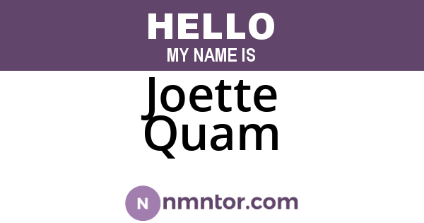 Joette Quam