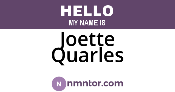 Joette Quarles