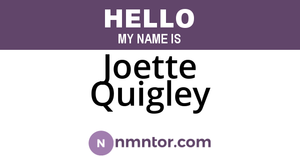 Joette Quigley
