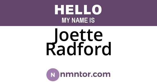 Joette Radford