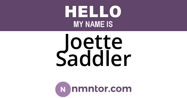 Joette Saddler