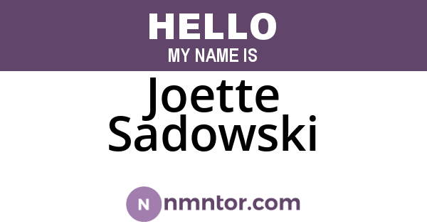 Joette Sadowski