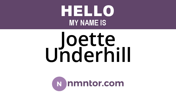 Joette Underhill
