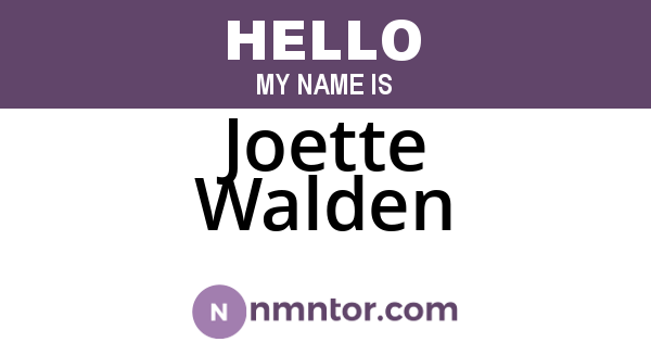 Joette Walden