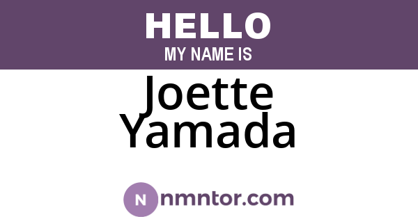 Joette Yamada