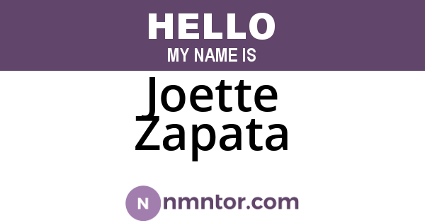 Joette Zapata
